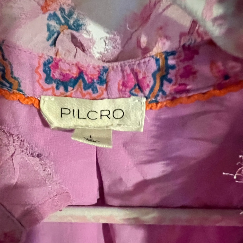 Anthropologie/Pilcro TAVI BUTTONDOWN BLOUSE IN PINK - Sz. L - Picture 7 of 14